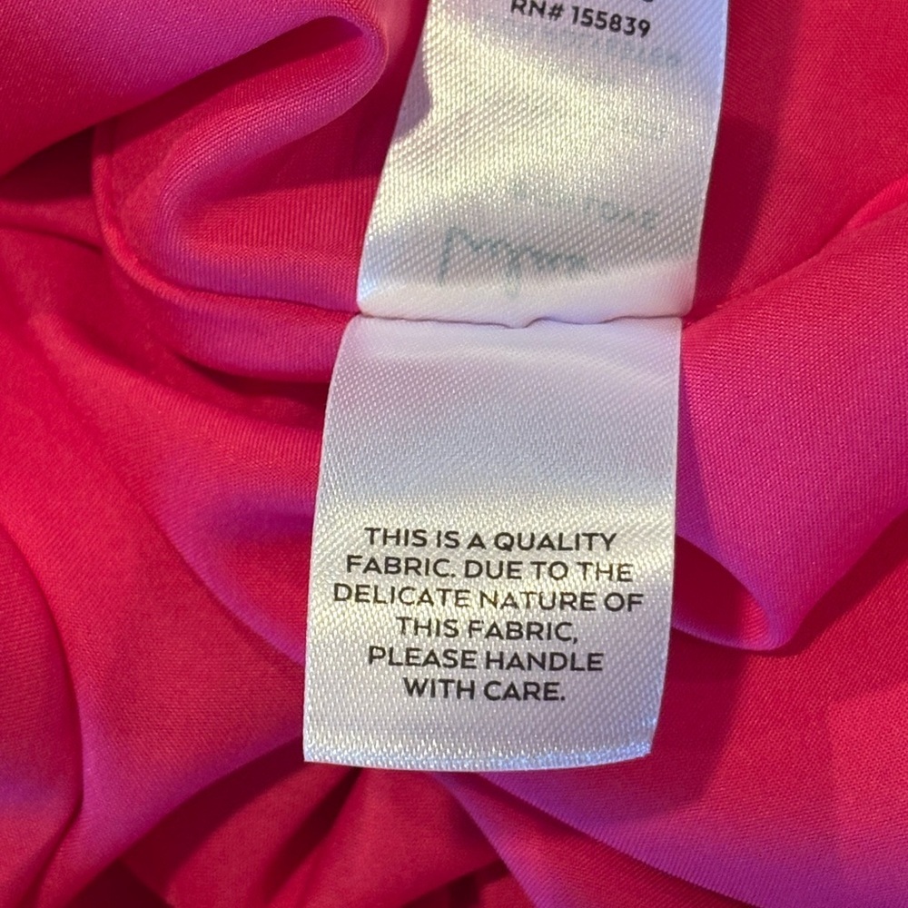 Stunning Formal Radiance Hot Pink Satin Jacquard Cowl Midi Dress, NWT, Size XS - Picture 9 of 15